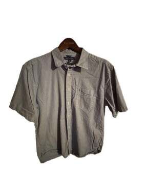 Tommy Hilfiger 80's Two Ply Cotton Striped Short Sleeve Button Down Shirt